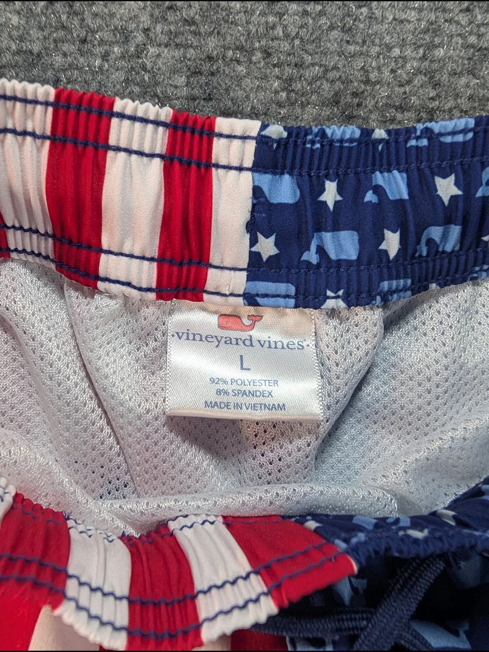 Vineyard Vines Boy's Red & Navy Two-Panel Swim Shorts